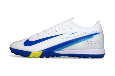 Unisex Nike Air Zoom Mercurial Vapor 16 Elite TF Artificial Turf Low-Tops Football Shoes - White/Royal Blue/Lemon Yellow