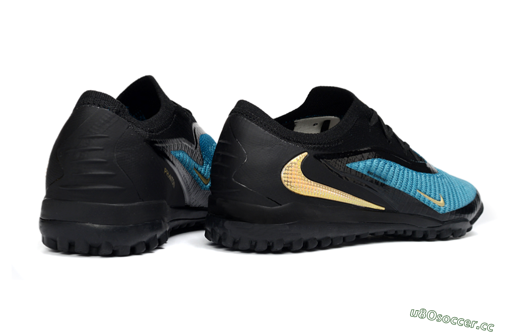 Men's Nike Phantom 6 Low Elite TF Artificial Turf Low-Tops Football Shoes - Teal/Midnight Black/Metallic Gold 6