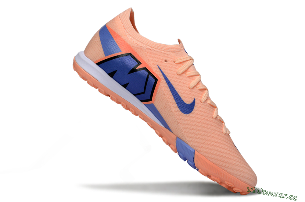 Unisex Nike Air Zoom Mercurial Vapor 16 Elite TF Artificial Turf Low-Tops Football Shoes - Peach/Sky Blue/Coral Pink 4