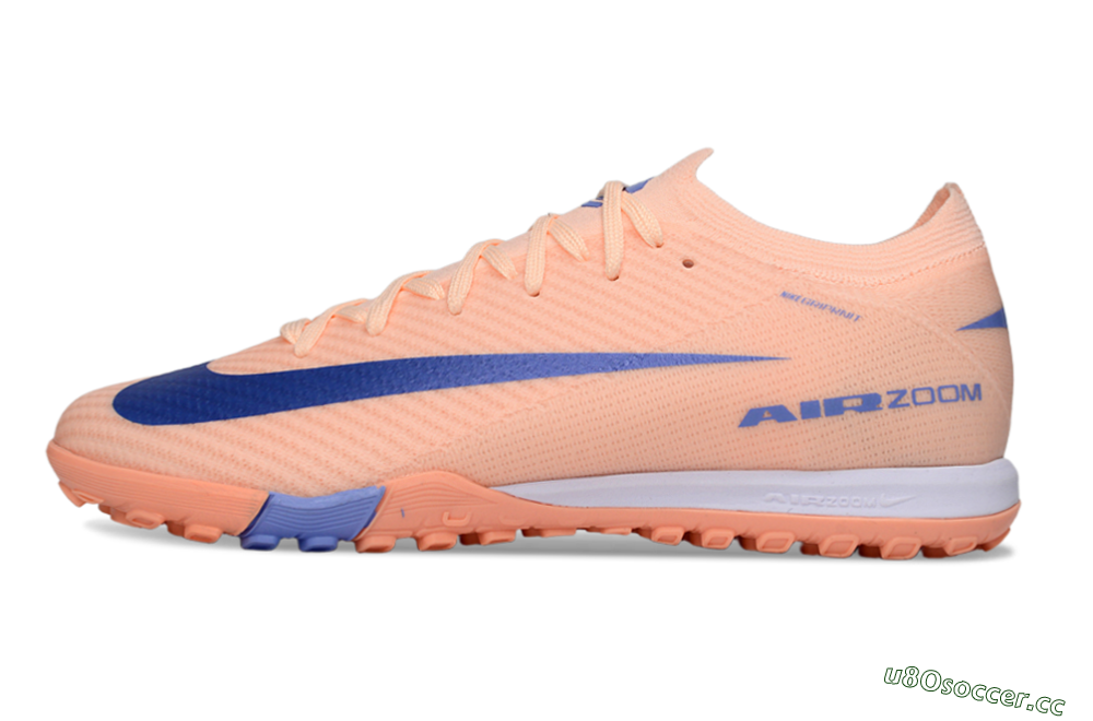Unisex Nike Air Zoom Mercurial Vapor 16 Elite TF Artificial Turf Low-Tops Football Shoes - Peach/Sky Blue/Coral Pink 0