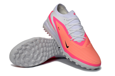 Men's Nike Phantom 6 Low Elite TF Artificial Turf Low-Tops Football Shoes - Pink/Vibrant Neon/Soft White