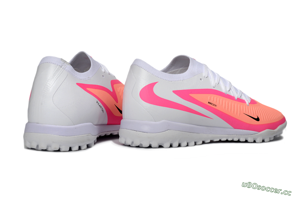 Men's Nike Phantom 6 Low Elite TF Artificial Turf Low-Tops Football Shoes - Pink/Vibrant Neon/Soft White 6