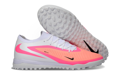 Men's Nike Phantom 6 Low Elite TF Artificial Turf Low-Tops Football Shoes - Pink/Vibrant Neon/Soft White
