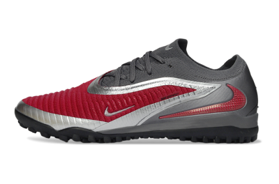 Men's Nike Phantom 6 Low Elite TF Artificial Turf Low-Tops Football Shoes - Red/Crimson Blaze/Grey Storm