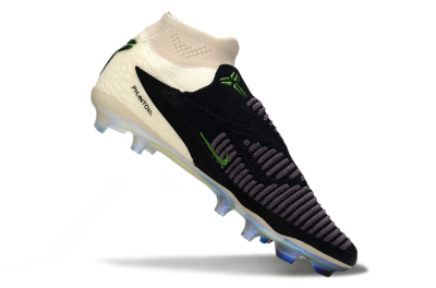 Men's Nike Phantom 6 High Elite FG Firm Ground High-Tops Football Boots - Black/Electric Green/Beige
