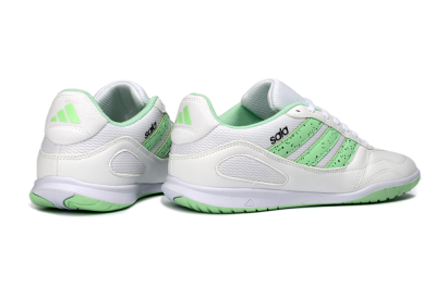 Men's Adidas Top Sala IC Indoor & Futsal Low-Tops Football Shoes - White/Fresh Green/Classic White