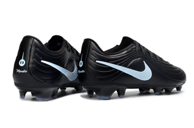 Men's Nike Tiempo Legend 10 Elite FG Firm Ground Low-Tops Football Boots - Black/Sky Blue/Shadow Grey