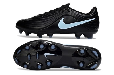 Men's Nike Tiempo Legend 10 Elite FG Firm Ground Low-Tops Football Boots - Black/Sky Blue/Shadow Grey