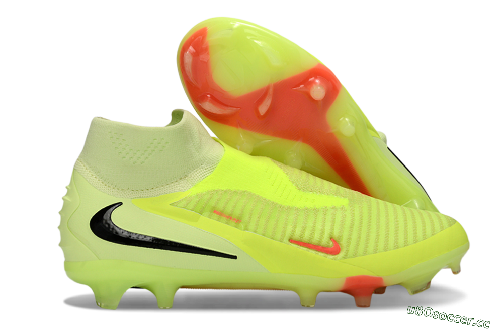 Unisex Nike Phantom 6 High Elite FG Firm Ground High-Tops Football Boots - Yellow/Neon Yellow/Black 2
