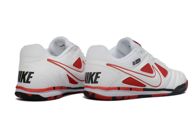 Men's Supreme x Nike SB Gato IC Indoor & Futsal Low-Tops Football Shoes - White/Crimson Red/Black