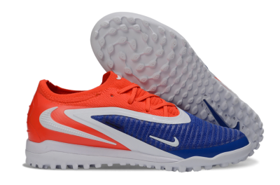 Unisex Nike Phantom 6 Low Elite TF Artificial Turf Low-Tops Football Shoes - Blue/Vibrant Orange/White