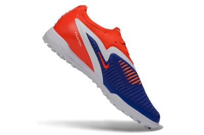 Unisex Nike Phantom 6 Low Elite TF Artificial Turf Low-Tops Football Shoes - Blue/Vibrant Orange/White