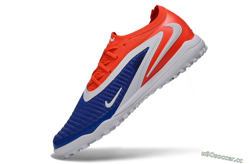 Unisex Nike Phantom 6 Low Elite TF Artificial Turf Low-Tops Football Shoes - Blue/Vibrant Orange/White 5