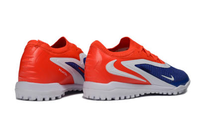 Unisex Nike Phantom 6 Low Elite TF Artificial Turf Low-Tops Football Shoes - Blue/Vibrant Orange/White