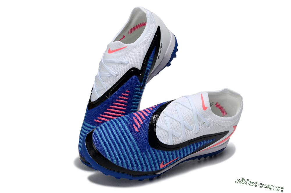 Men's Nike Phantom 6 Low Elite TF Artificial Turf Low-Tops Football Shoes - Blue/Electric Blue/White Blaze 3