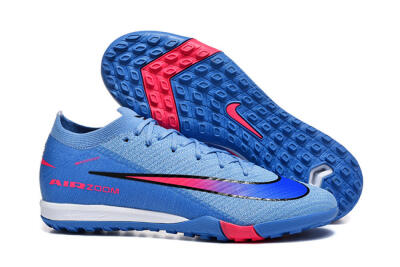 Men's Nike Air Zoom Mercurial Vapor 16 Elite TF Artificial Turf Low-Tops Football Shoes - Blue/Electric Blue/Hot Pink