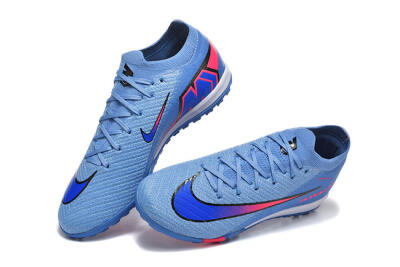 Men's Nike Air Zoom Mercurial Vapor 16 Elite TF Artificial Turf Low-Tops Football Shoes - Blue/Electric Blue/Hot Pink