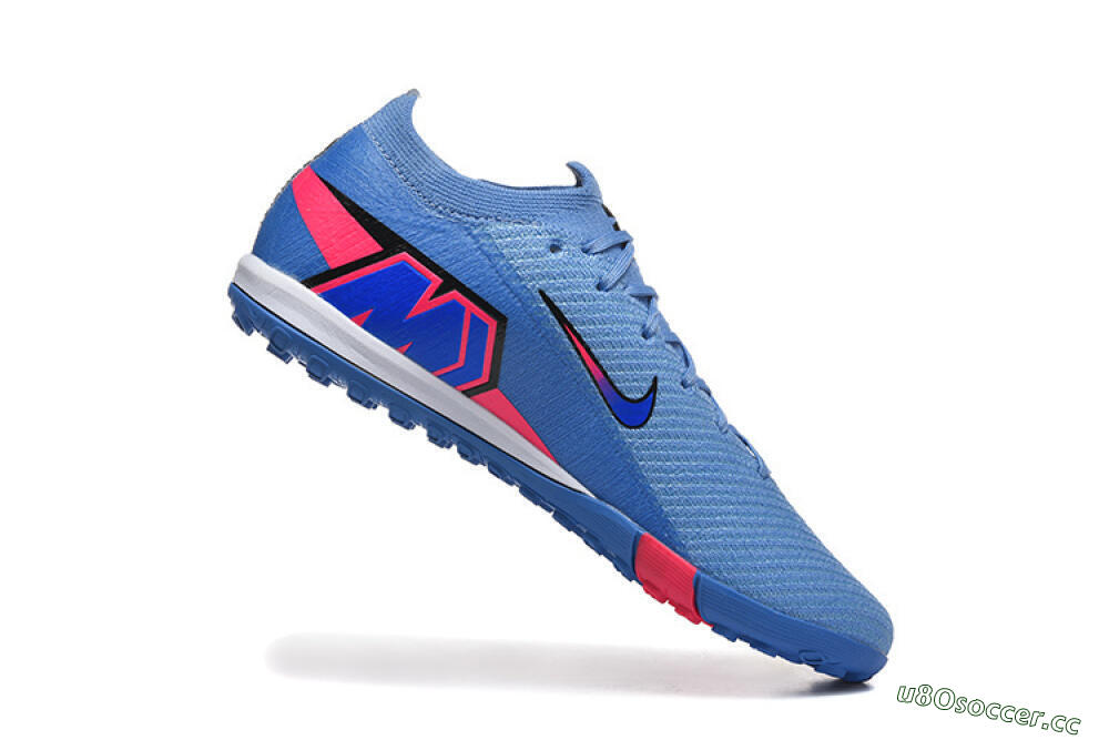 Men's Nike Air Zoom Mercurial Vapor 16 Elite TF Artificial Turf Low-Tops Football Shoes - Blue/Electric Blue/Hot Pink 7