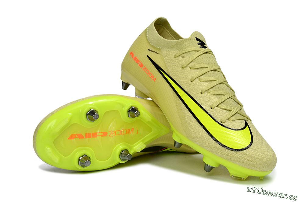 Men's Nike Air Zoom Mercurial Vapor 16 Elite SG Soft Ground Low-Tops Football Boots - Yellow/Lime Green/Neon Orange 3