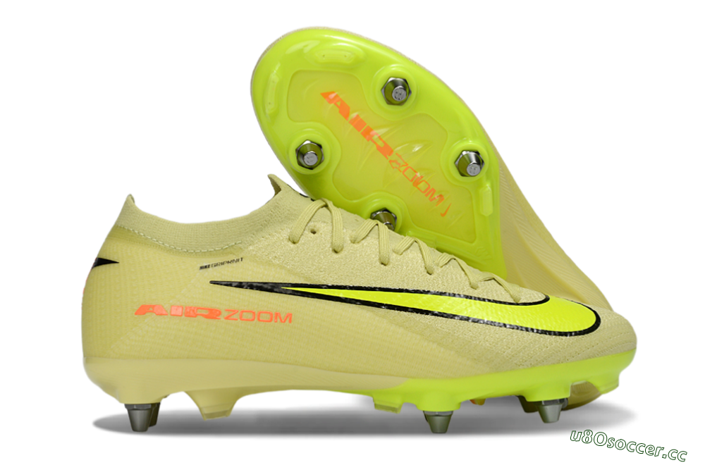 Men's Nike Air Zoom Mercurial Vapor 16 Elite SG Soft Ground Low-Tops Football Boots - Yellow/Lime Green/Neon Orange 2