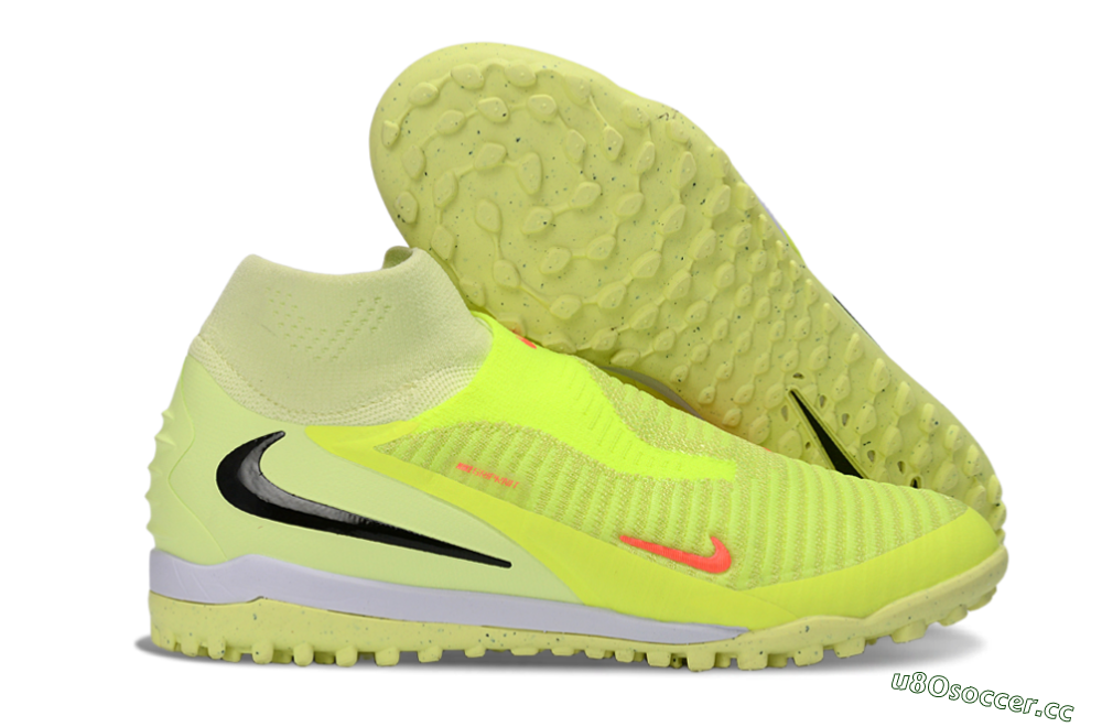 Unisex Nike Phantom 6 Elite TF Artificial Turf Low-Tops Football Shoes - Yellow/Neon Yellow/Black 2