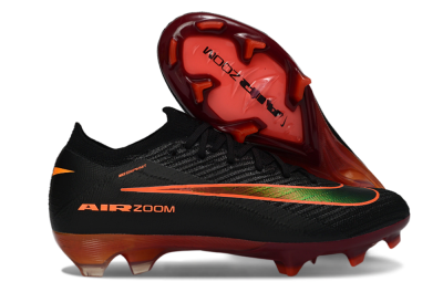 Unisex Nike Air Zoom Mercurial Vapor 16 Elite FG Firm Ground Low-Tops Football Boots - Black/Electric Orange/Neon Green