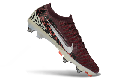 Men's Nike Air Zoom Mercurial Vapor 16 Elite SG Soft Ground Low-Tops Football Boots - Red/Crimson Blaze/Leopard Print