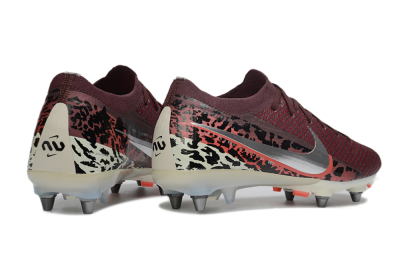 Men's Nike Air Zoom Mercurial Vapor 16 Elite SG Soft Ground Low-Tops Football Boots - Red/Crimson Blaze/Leopard Print