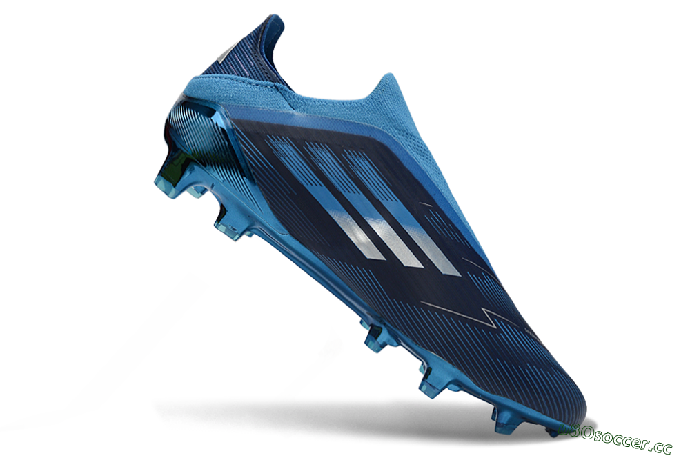 Men's Adidas F50 Elite Laceless FG Firm Ground Low-Tops Football Boots - Blue/Ocean Wave/Deep Sea 4