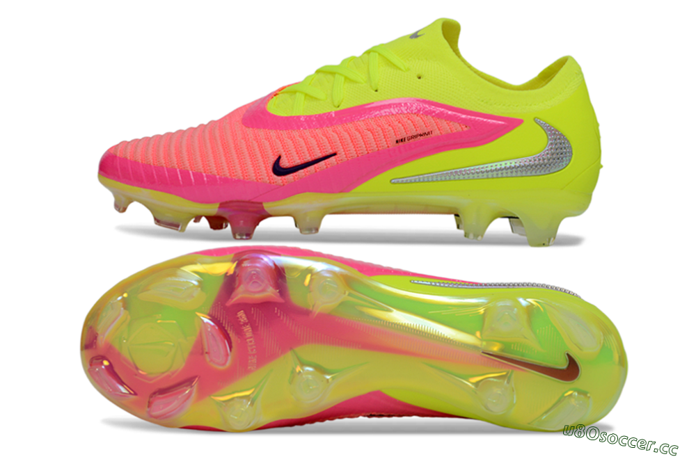 Men's Nike Phantom 6 Low Elite FG Firm Ground Low-Tops Football Boots - Yellow/Neon Pink/Fluorescent Yellow 1