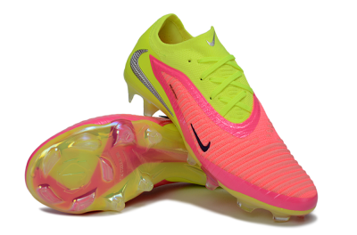 Men's Nike Phantom 6 Low Elite FG Firm Ground Low-Tops Football Boots - Yellow/Neon Pink/Fluorescent Yellow