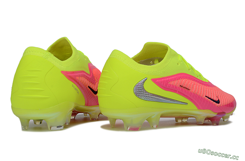 Men's Nike Phantom 6 Low Elite FG Firm Ground Low-Tops Football Boots - Yellow/Neon Pink/Fluorescent Yellow 6