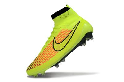 Men's Nike Magista Obra FG Firm Ground High-Tops Football Boots - Yellow/Fluorescent Yellow/Neon Pink