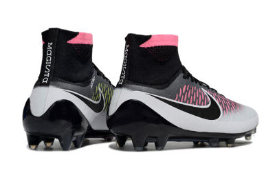 Men's Nike Magista Obra FG Firm Ground High-Tops Football Boots - Black/Vibrant Pink/White