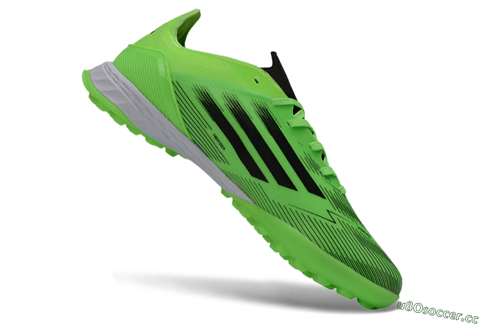 Men's Adidas F50 Pro TF Artificial Turf Low-Tops Football Shoes - Green/Neon Green/Electric Green 4
