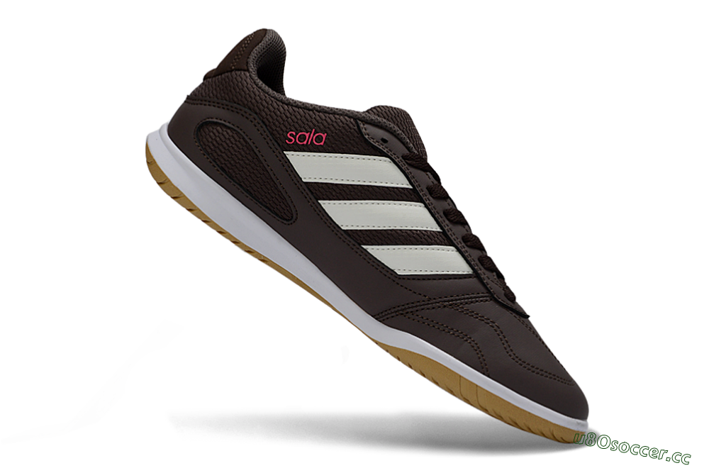 Men's Adidas Top Sala IC Indoor & Futsal Low-Tops Football Shoes - Brown/Cream/Gold 4