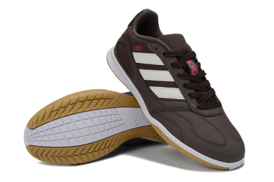 Men's Adidas Top Sala IC Indoor & Futsal Low-Tops Football Shoes - Brown/Cream/Gold