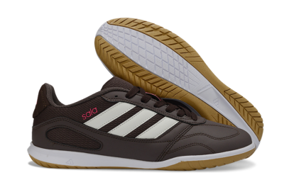 Men's Adidas Top Sala IC Indoor & Futsal Low-Tops Football Shoes - Brown/Cream/Gold