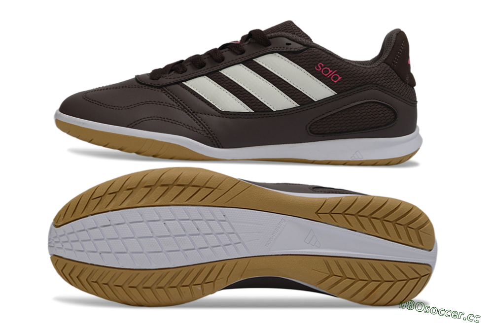 Men's Adidas Top Sala IC Indoor & Futsal Low-Tops Football Shoes - Brown/Cream/Gold 1