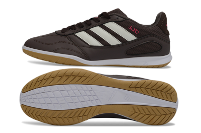 Men's Adidas Top Sala IC Indoor & Futsal Low-Tops Football Shoes - Brown/Cream/Gold
