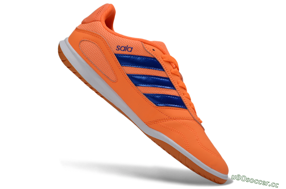 Men's Adidas Top Sala IC Indoor & Futsal Low-Tops Football Shoes - Orange/Vibrant Orange/Deep Blue 4