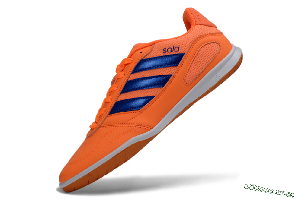 Men's Adidas Top Sala IC Indoor & Futsal Low-Tops Football Shoes - Orange/Vibrant Orange/Deep Blue 5
