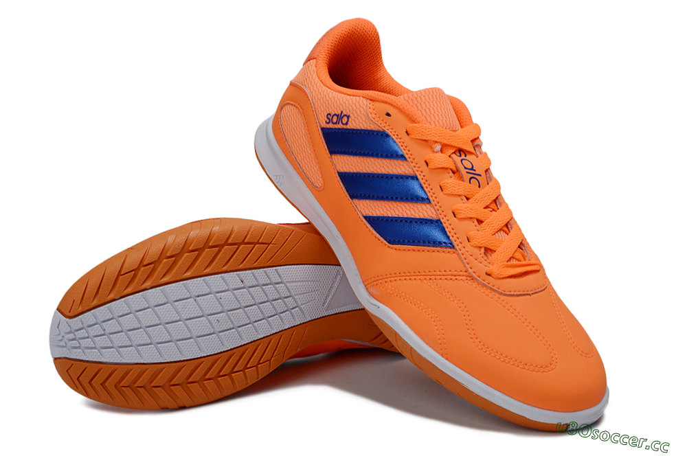 Men's Adidas Top Sala IC Indoor & Futsal Low-Tops Football Shoes - Orange/Vibrant Orange/Deep Blue 3