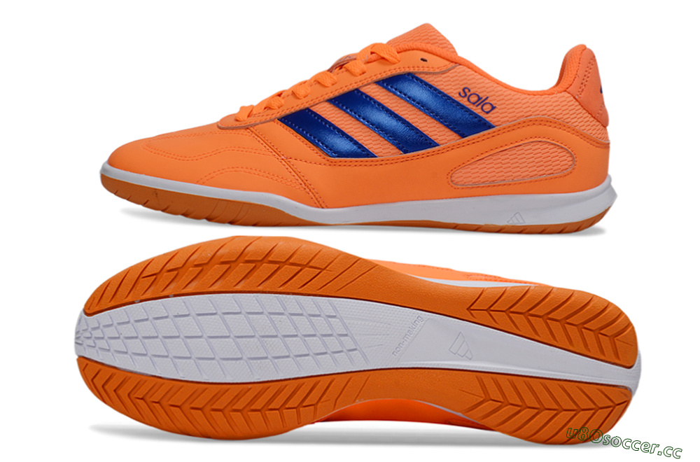 Men's Adidas Top Sala IC Indoor & Futsal Low-Tops Football Shoes - Orange/Vibrant Orange/Deep Blue 1