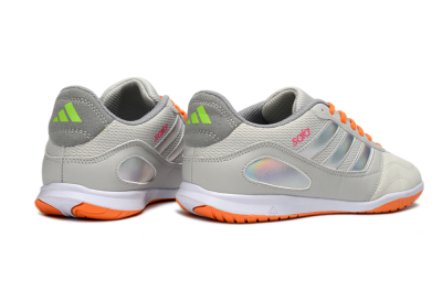 Men's Adidas Top Sala IC Indoor & Futsal Low-Tops Football Shoes - Grey/Bright Orange/Reflective Silver