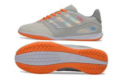 Men's Adidas Top Sala IC Indoor & Futsal Low-Tops Football Shoes - Grey/Bright Orange/Reflective Silver