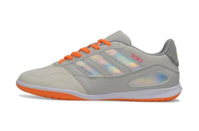 Men's Adidas Top Sala IC Indoor & Futsal Low-Tops Football Shoes - Grey/Bright Orange/Reflective Silver