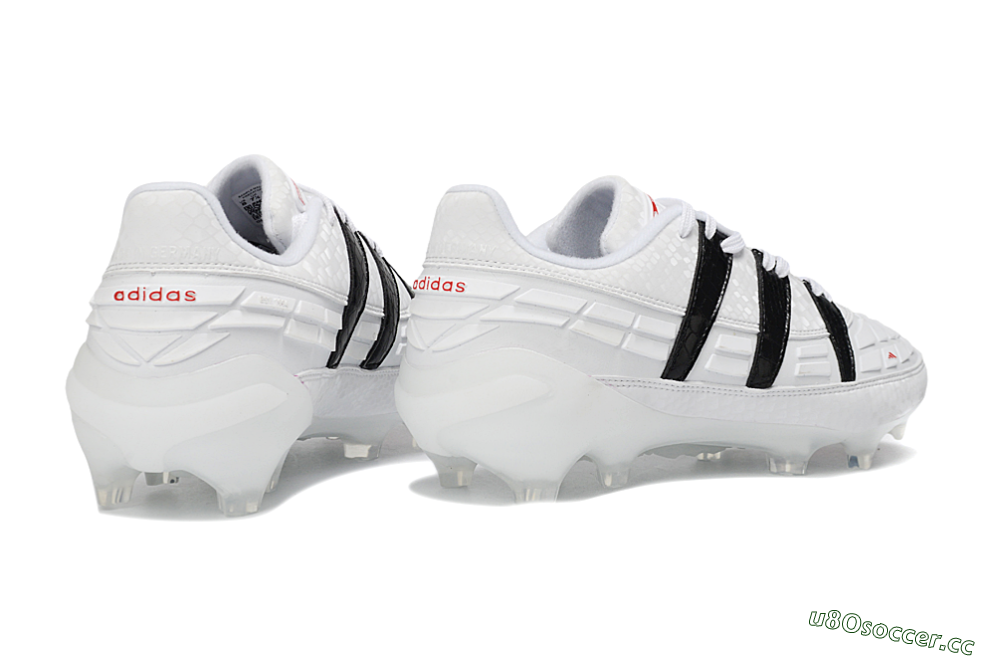 Men's Adidas Predator 25 Elite FG Firm Ground Low-Tops Football Boots - White/Black/Red 6