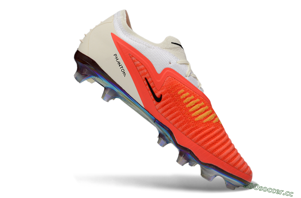 Unisex Nike Phantom 6 Low Elite FG Firm Ground Low-Tops Football Boots - Orange/Coral Highlight/Silken Cream 4