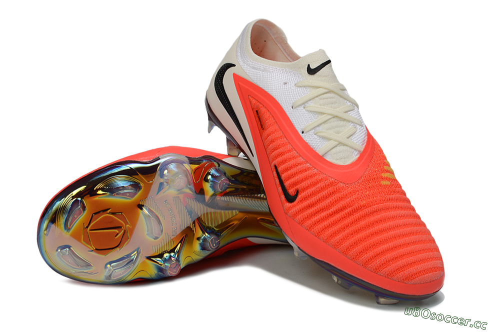 Unisex Nike Phantom 6 Low Elite FG Firm Ground Low-Tops Football Boots - Orange/Coral Highlight/Silken Cream 3